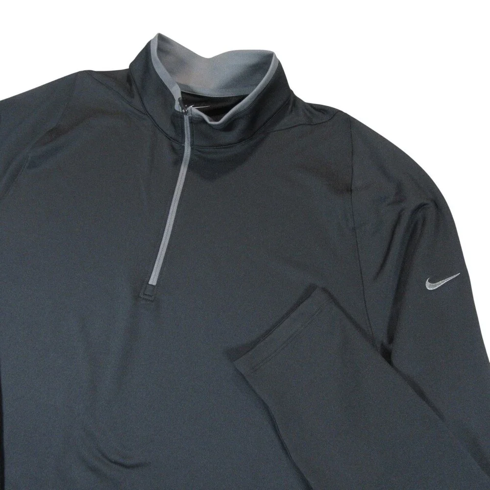 Nike Mens Athletic Performance Pullover Sweatshirt XL Black Stretch‎ Polyester